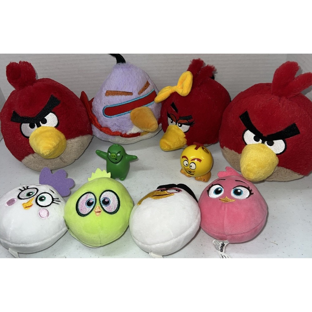 Angry Birds Assorted Plush Commonwealth Burger King Lot Of 8